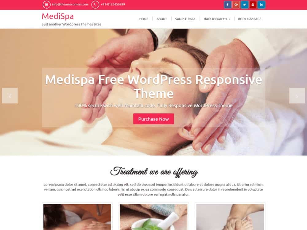 MediSpa WP theme for hair salons