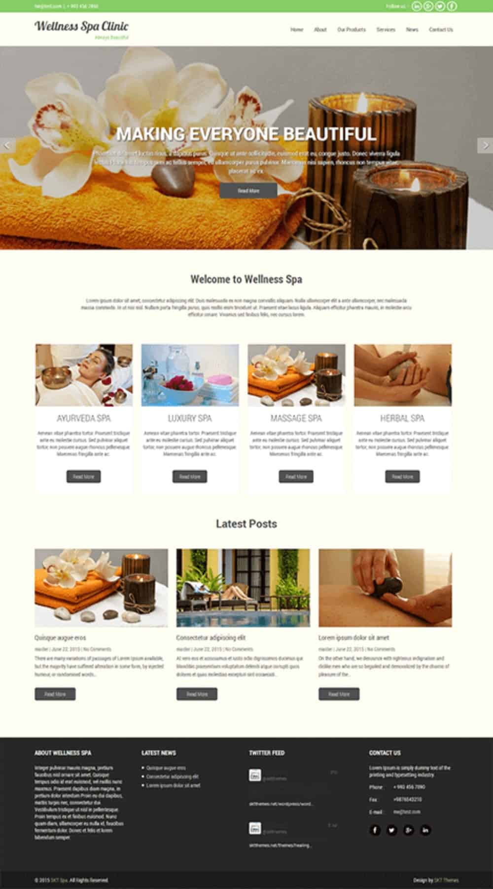 SKT Wellness spa theme