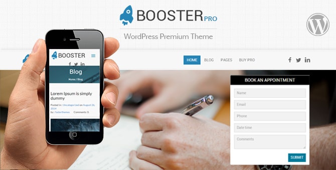 Booster wp theme for hair salons