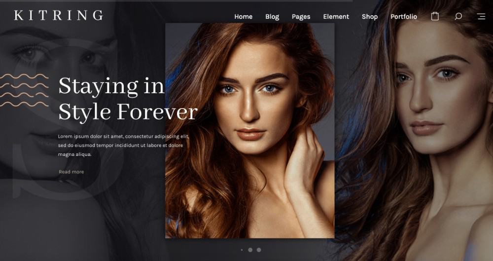 Kitring WP Theem for hair salon website