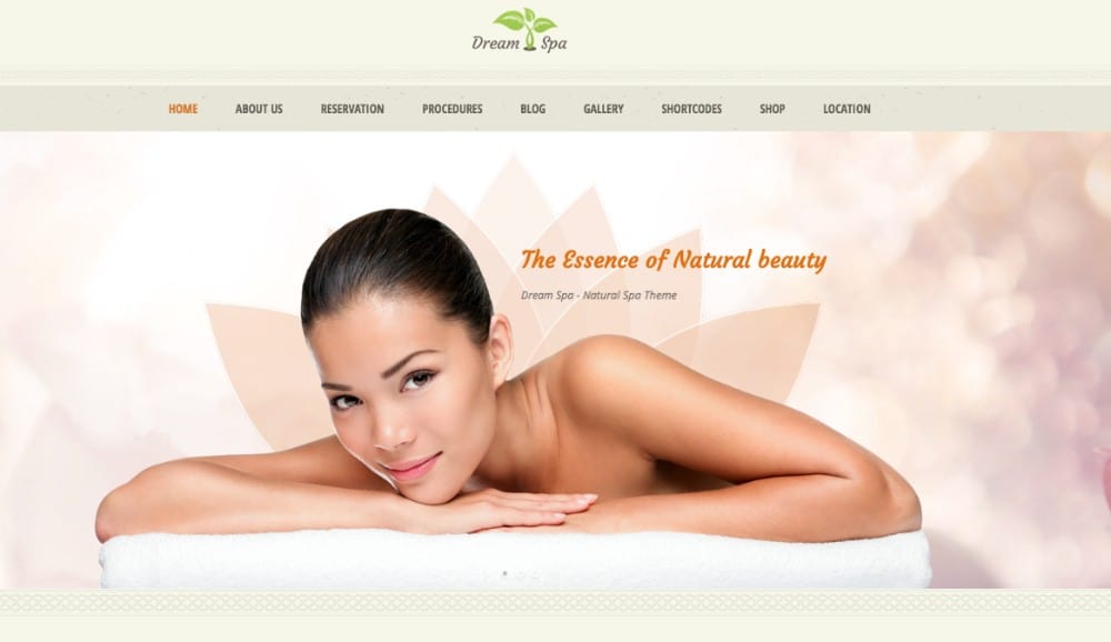 Dream Spa hair salon WP theme