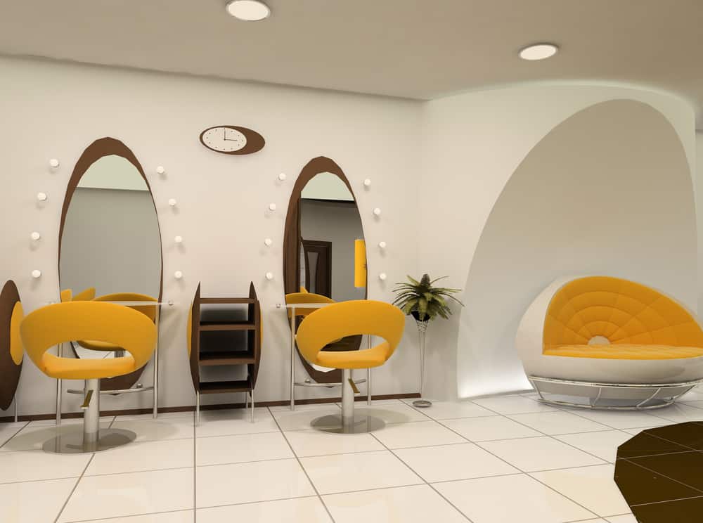 Interior of a luxury hair salon