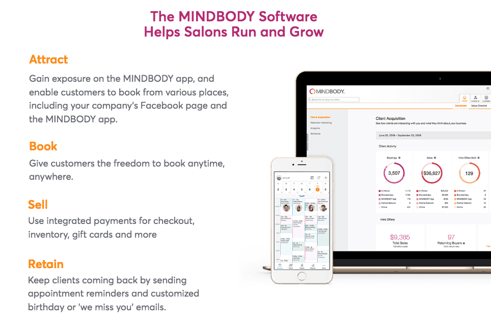 MINDBODY software for hair salons