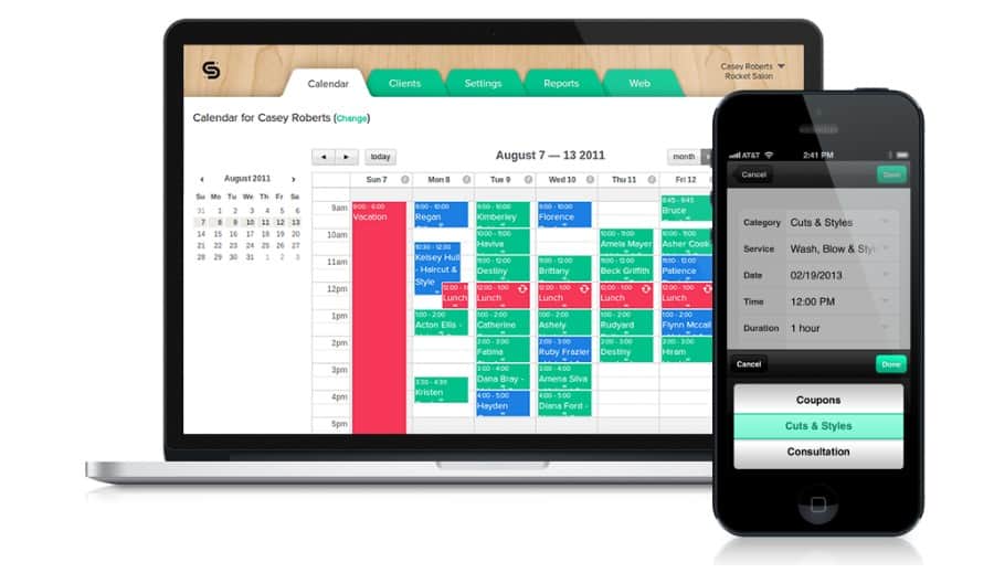 Schedulista hair salon business software