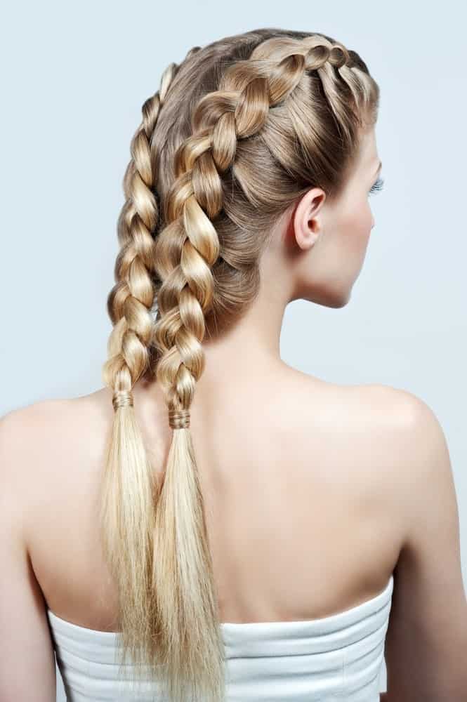 The traditional Dutch braid hairstyles look good on all blondes, not just the Dutch ones. The lovely hairstyle is created by adding in more strands of hair as you go down. This very classy hairstyle is perfect for a day out shopping or attending a wedding.
