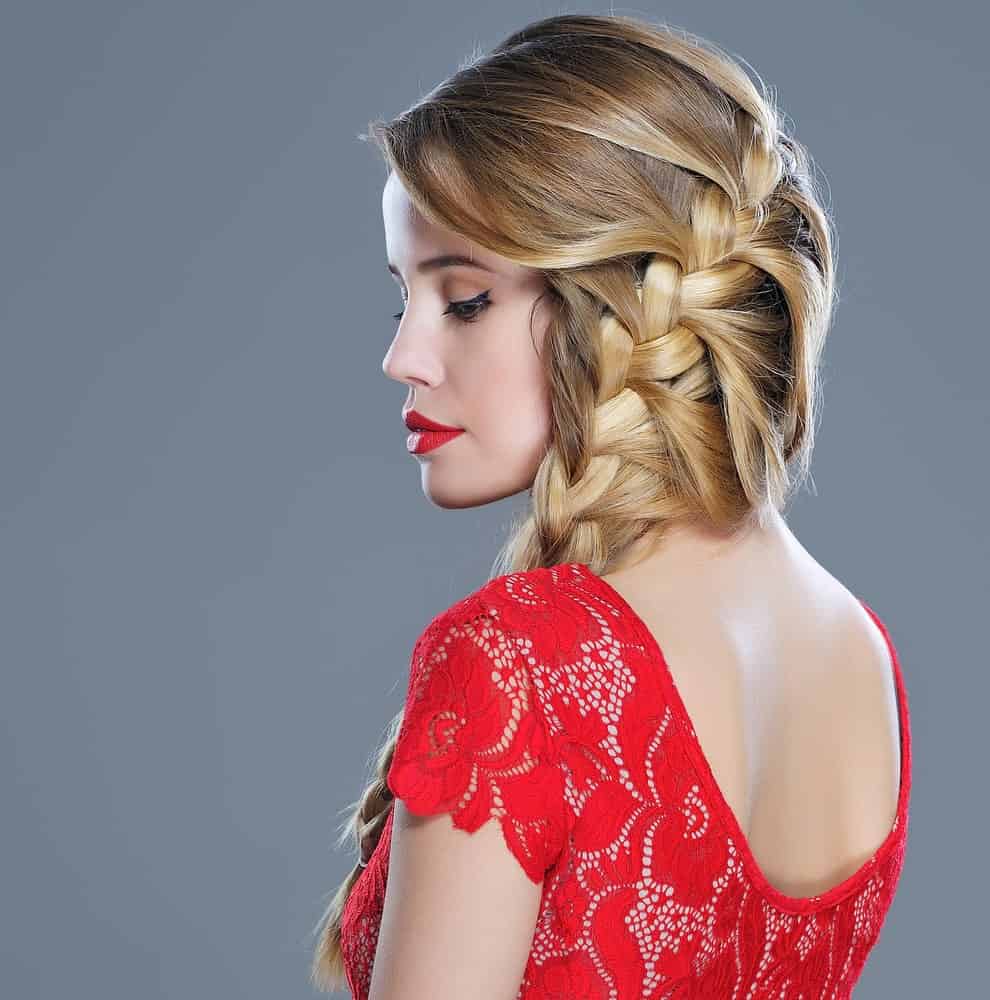 A gently cascading side waterfall braid is a great option for prom if you have medium to long length hair because there will be more hair to work with. 