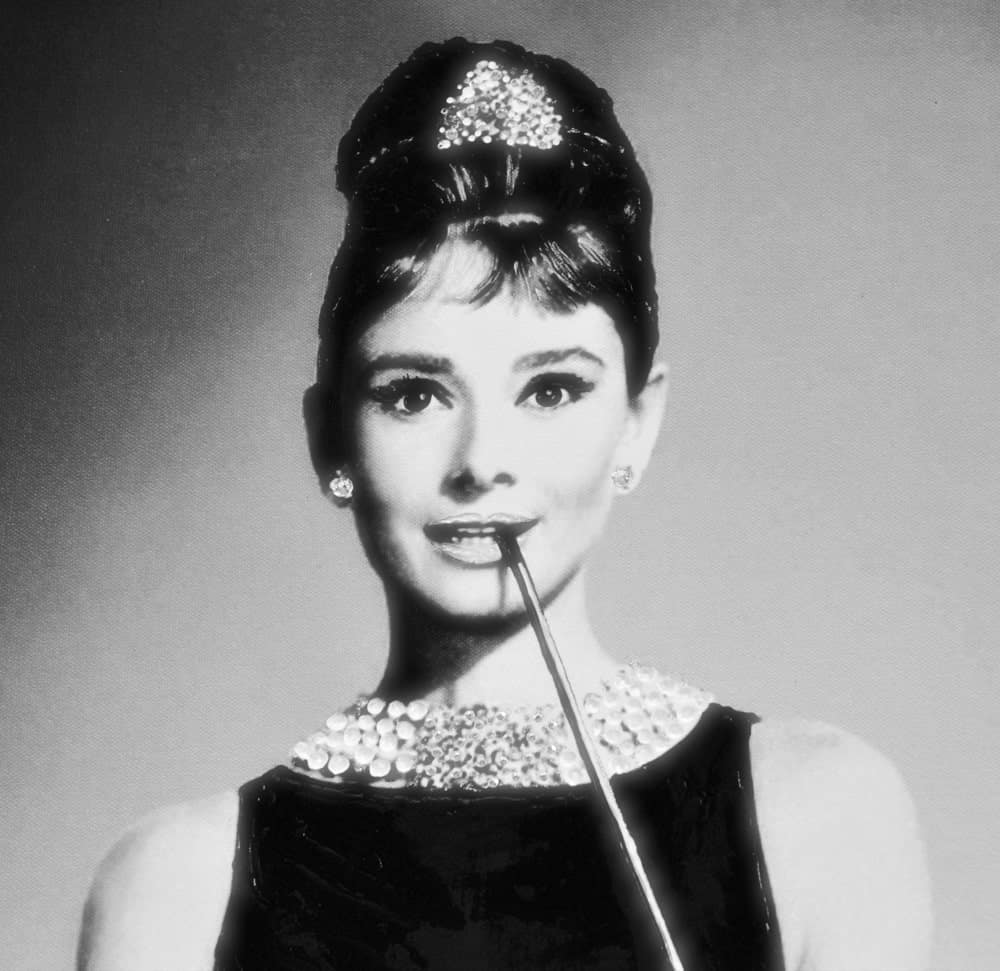 Audrey Hepburn with Short Hair and Bangs