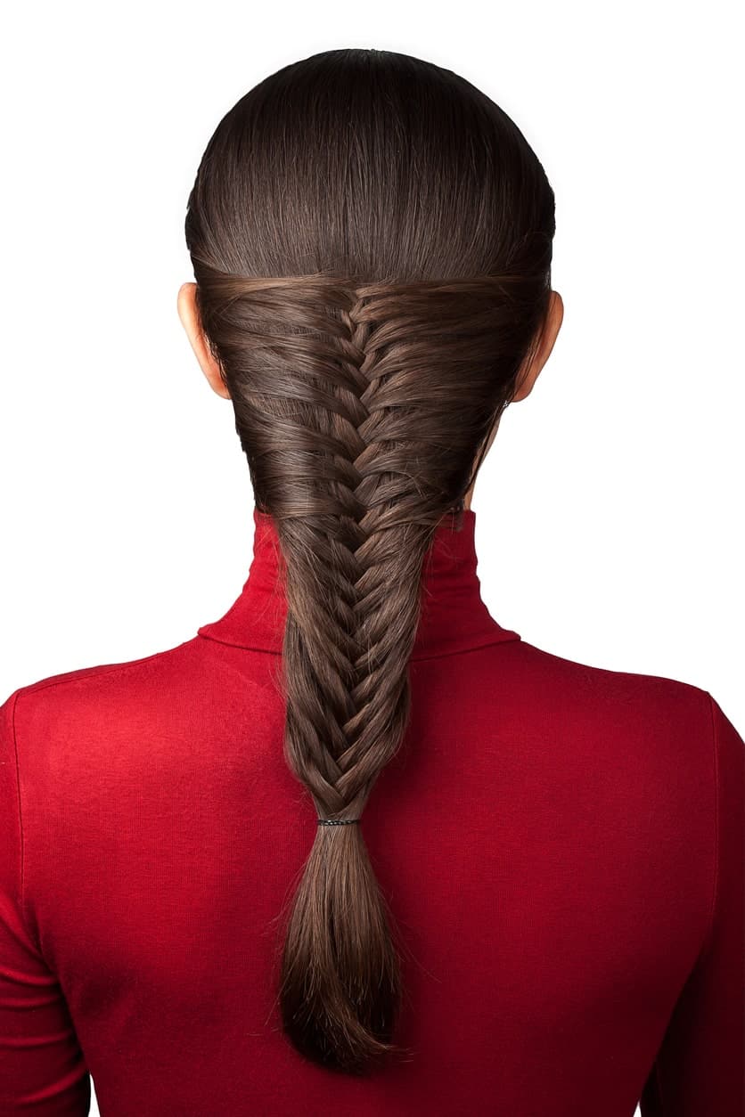 This hairstyle for women with long hair oozes style and dignity like nothing else. A sleek and delicately plaited fishtail is the perfect hairstyle for various occasions. 