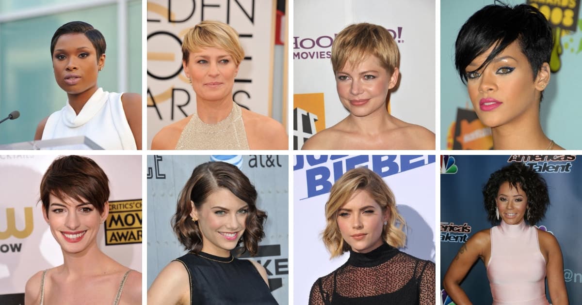 Women with short haircuts - celebrities