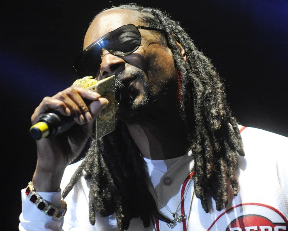 Not just known for his music, but also his hair, Snoop Dogg completely rocks his thick, long dreadlocks. He has pulled his dark-black dreadlocks in the front on both the sides that go really well with his sleek face structure and prominent jaw-line. 