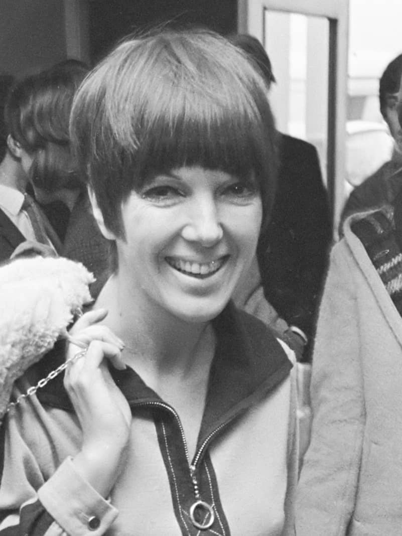 Mary Quant wearing the Sassoon cut