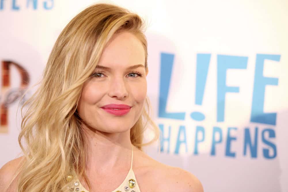 46.Kate Bosworth with off-center part and soft wavy hair