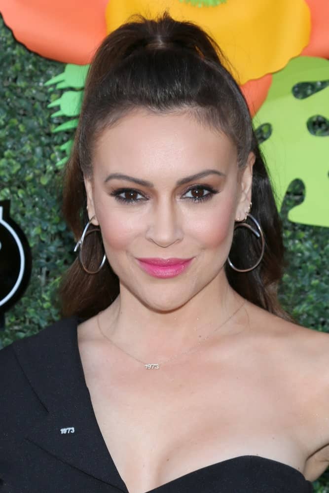 Alyssa Milano na letním luau televize Lifetime v hotelu W 20. května 2019 ve Westwoodu v Kalifornii.