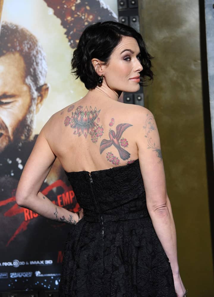 Lena Headey op de première van haar film