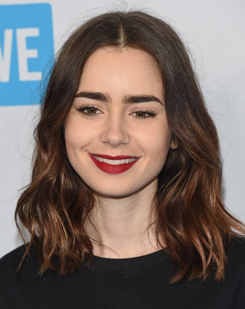 Lily Collins arrives for the WE Day California 2017 on April 27, 2017 in Inglewood, CA.