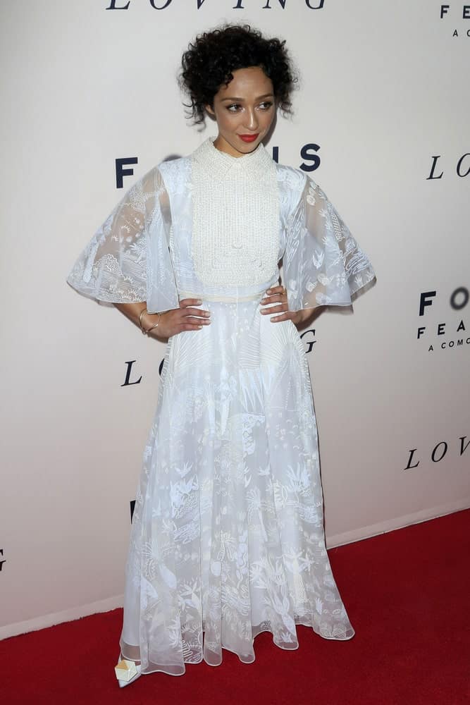 Ruth Negga at the "Loving" Premiere at Samuel Goldwyn Theater on October 20, 2016 in Beverly Hills, CA.