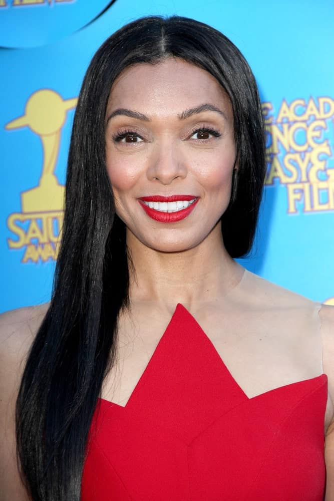 Tamara Taylor arriva al 41° Annual Saturn Awards giovedì 25 giugno 2015 al Castaway Restaurant di Burbank, CA.