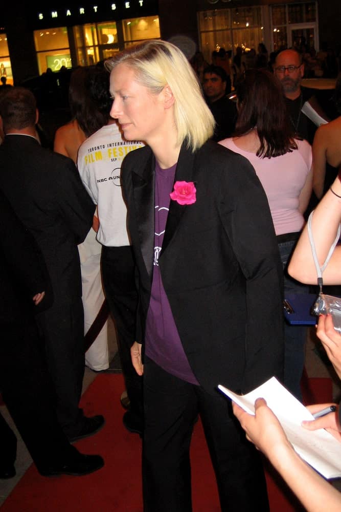 Tilda Swinton la Festivalul de Film de la Toronto.