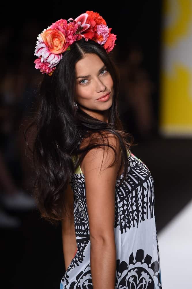 Adriana Lima walks the runway at Desigual during Mercedes-Benz Fashion Week Spring 2015 on September 4, 2014, in New York City.