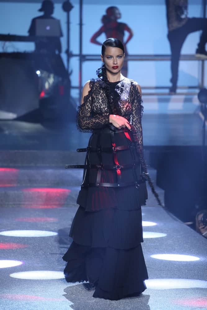 Adriana Lima walks the runway at the Philipp Plein fashion show during New York Fashion Week: The Shows at Hammerstein Ballroom on September 9, 2017, in New York City.