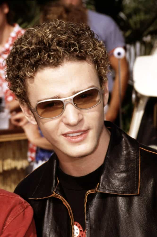Younger days of one of the two lead vocalists of Nsync, Justim Timberlake with his classic curly hairstyle. Photo was taken on August 22, 2000.