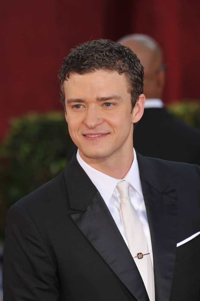 Justin Timberlake in a black suit at the 61st Primetime Emmy Awards at the Nokia Theatre L.A. Live. Photo taken on September 20, 2009.