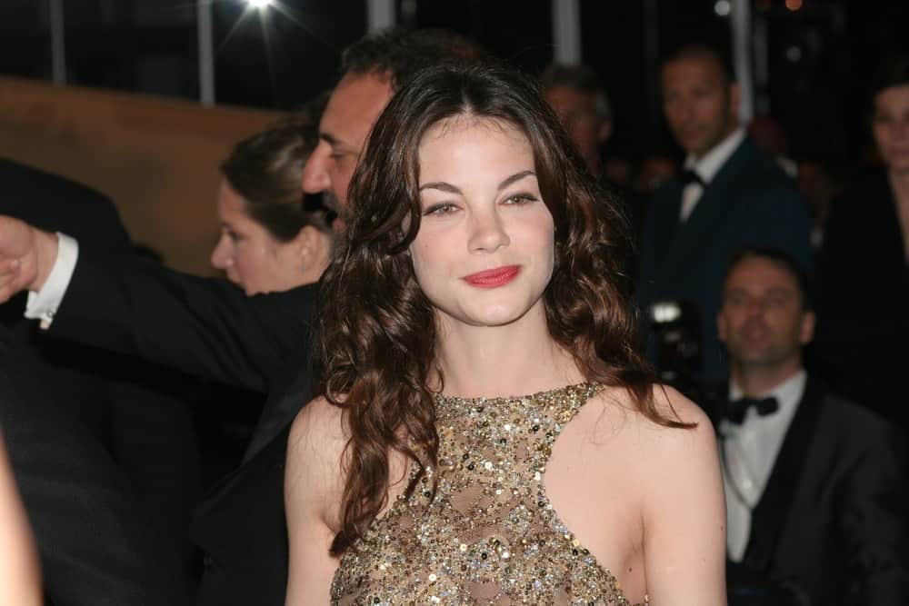 Michelle Monaghan gives a tight-lipped smile at a screening of 'Kiss Kiss Bang Bang' at the Grand Theatre during the 58th International Cannes Film Festival on May 14, 2005, in Cannes, France.