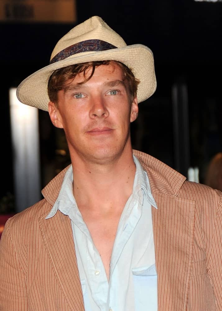 Benedict Cumberbatch covered his wavy locks with a cowboy hat during the premiere of the film Tamara Drewe held at the Odeon cinema, Leicester Square on September 6, 2010.