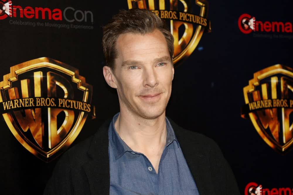 Benedict Cumberbatch had a combed over hairstyle at the 2018 CinemaCon - Warner Bros. Pictures 'The Big Picture' Presentation held on April 24, 2018.