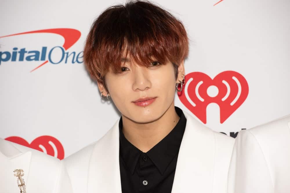 South Korean boy band BTS member arrives for the KIIS FM's iHeartRadio Jingle Ball at the Forum Los Angeles in Inglewood, California on December 6, 2019.