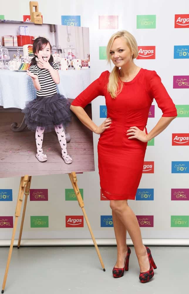 The singer-songwriter arrived for the Launch of Emma Bunton’s Autumn/Winter childrenswear range for Argos on July 19, 2012. She styled her blonde hair in a side ponytail with loose tendrils.