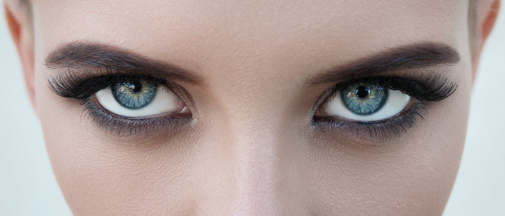 Closeup on a woman's eyes.