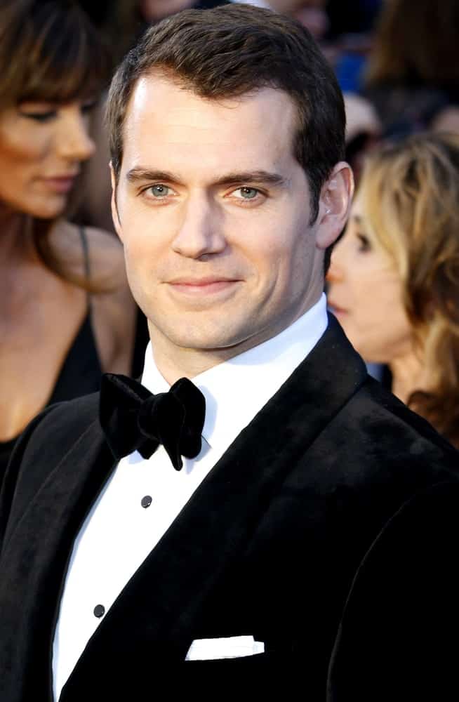 Henry Cavil opted for short textured black hair during the 88th Annual Academy Awards held at the Hollywood & Highland Center on February 28, 2016.