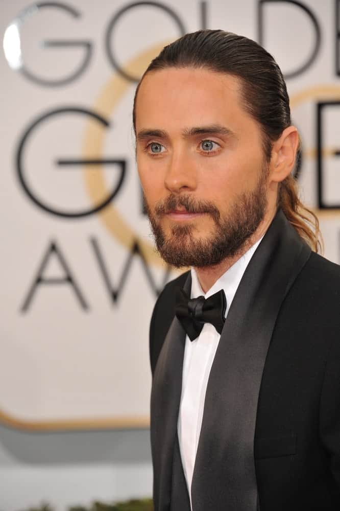Jared Leto at the 71st Annual Golden Globe Awards at the Beverly Hilton Hotel.
