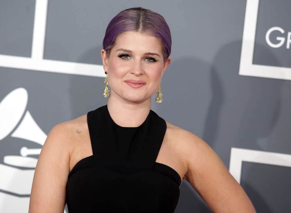 Kelly Osbourne's look as she arrived at the 2013 Grammy Awards in Hollywood, California, 10th of February.