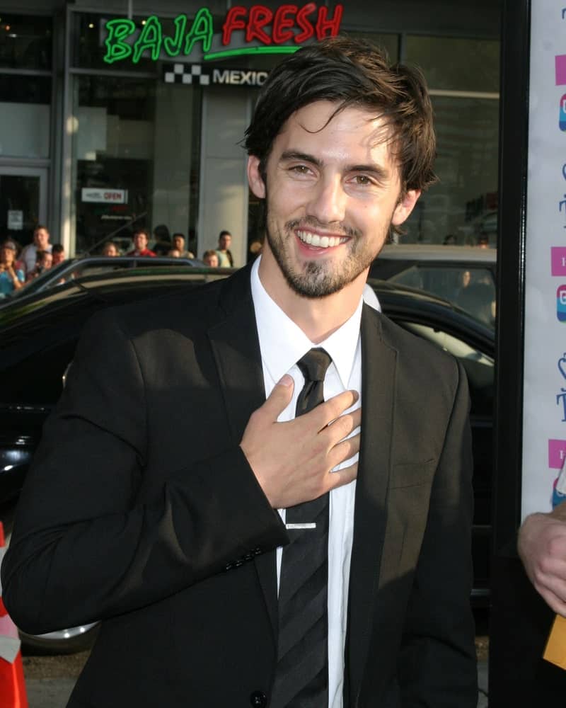 Milo Ventimiglia was spotted at The Sisterhood of the Traveling Pants Premiere on May 31, 2005 sporting his textured wavy hair styled in an edgy side part.