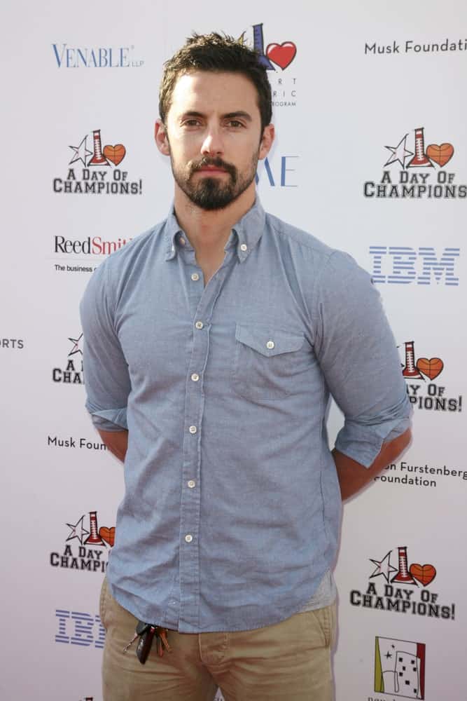 Milo Ventimiglia complements his beard with a cool spiky hairstyle during the A Day Of Champions Benefiting the Bogart Pediatric Cancer Research Program on November 6, 2011.