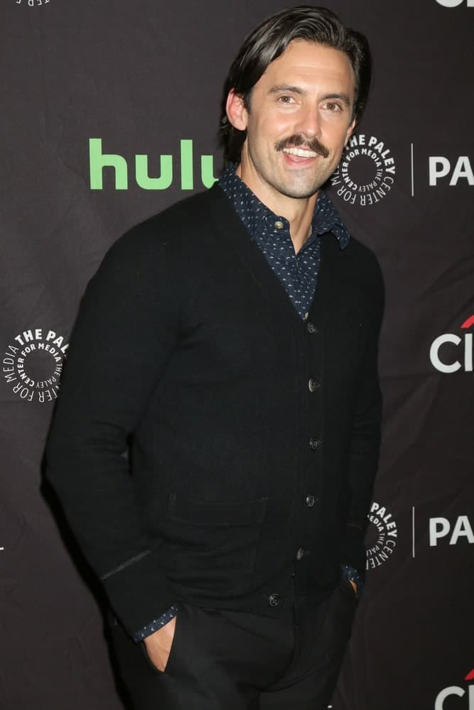 The actor arrived for the PaleyFest 2016 Fall TV Preview - NBC at the Paley Center For Media on September 13, 2016 with his signature side-swept plus a mustache.
