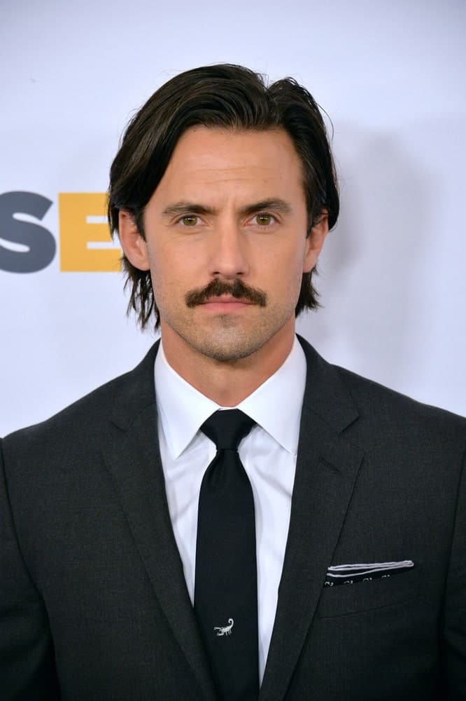 Milo Ventimiglia swept his long black locks in a side part during the 2016 GLSEN Respect Awards, honoring leaders in the fight against bullying & discrimination in schools last October 21st.