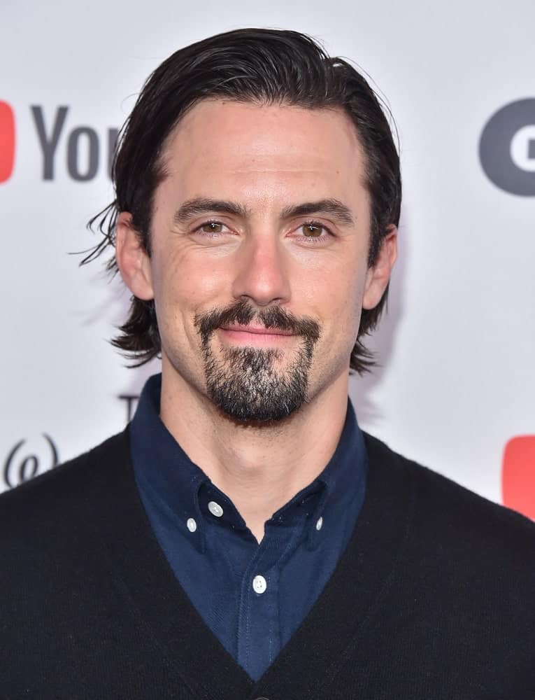 Milo Ventimiglia attended the GLSEN Respect Awards 2017 in Beverly Hills, CA on October 20th with a sleek side-swept hairstyle paired with his goatee beard.