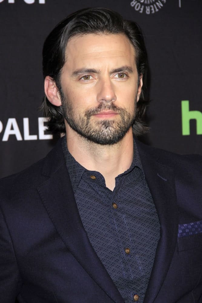 Milo Ventimiglia perfected his long side-swept hairstyle during the 34th Annual PaleyFest Los Angeles - "The is Us" at Dolby Theater on March 18, 2017.