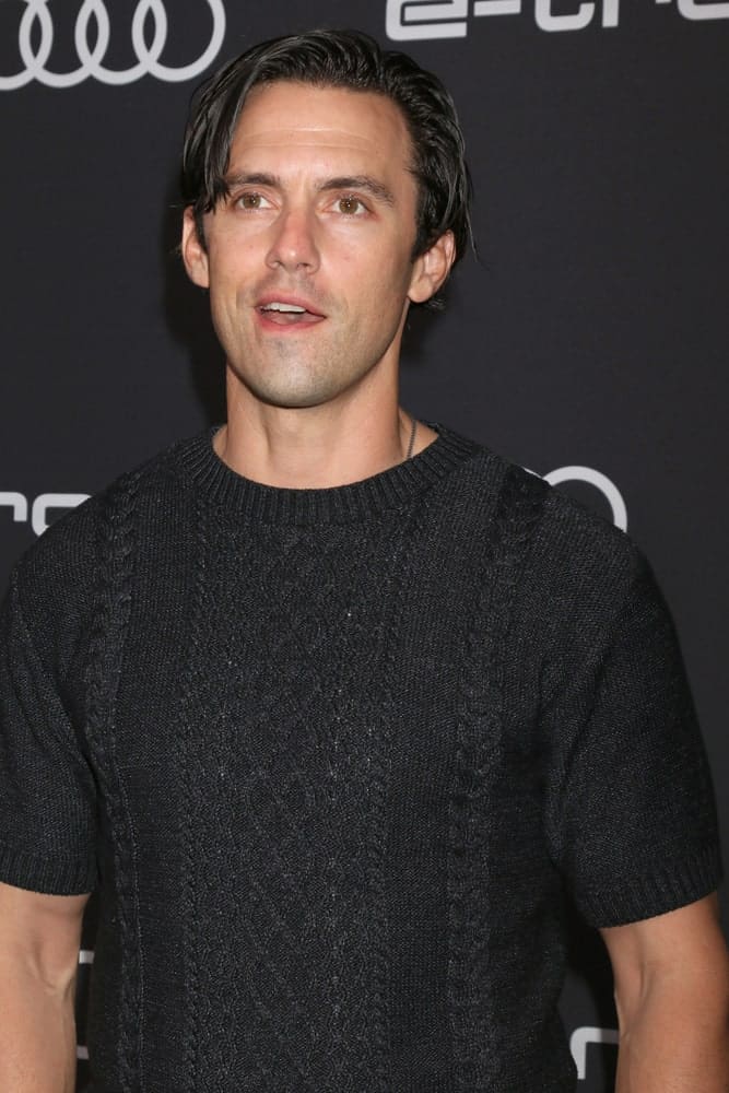 During the Audi Pre-Emmy Party at the La Peer Hotel on September 13, 2018, the actor pulled off his textured black hair styled with long side bangs.