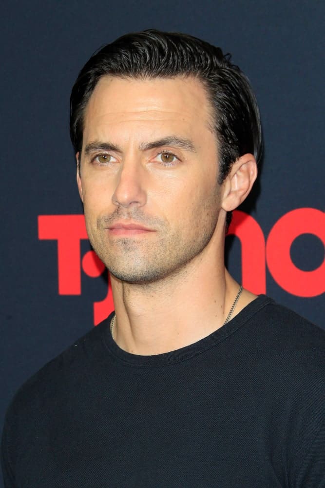 The actor showed up at the Premiere of NBC's 'This Is Us' Season 3 at Paramount Studios on September 25, 2018 rocking a wet slicked back hairstyle paired with a black shirt.