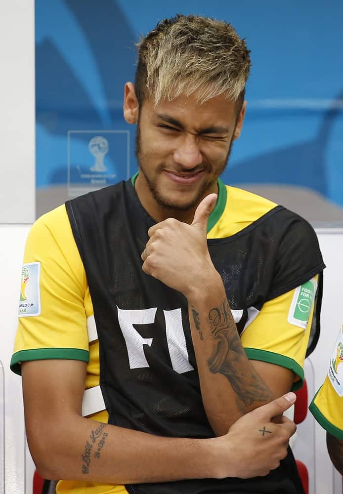 Neymar of Brazil during the World Cup Third place game between Brazil and the Netherlands in the Estadio Nacional. 