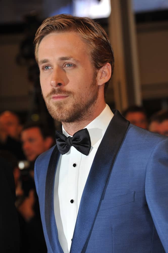 The ever classy Ryan Gosling wore a blue tux with his slick side-parted hairstyle at the premiere of his new movie "Drive" in competition at the 64th Festival de Cannes on May 20, 2011 Cannes, France.