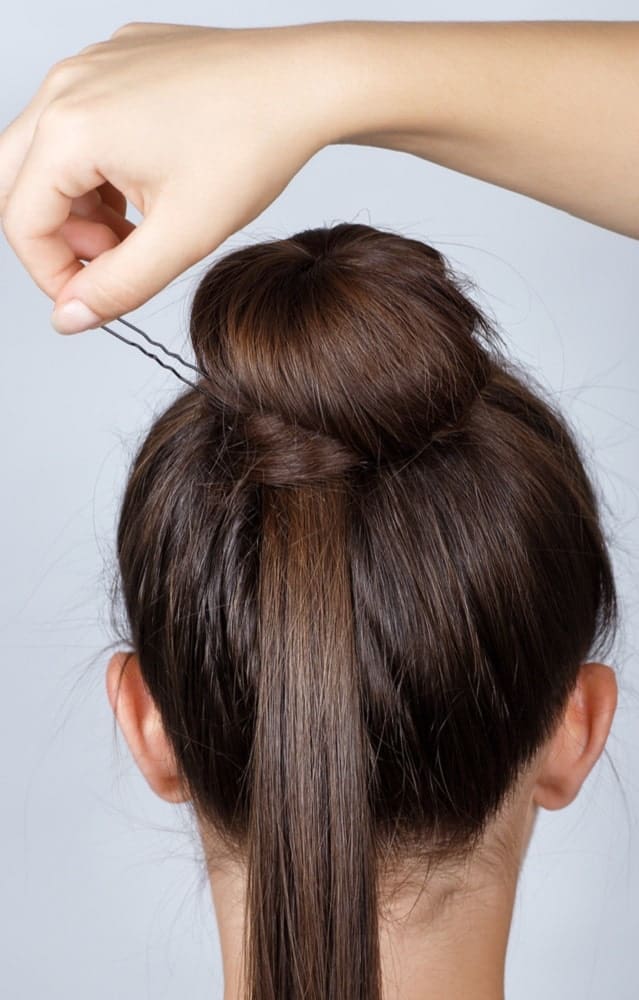 Step Five: Pin the Bun in Place