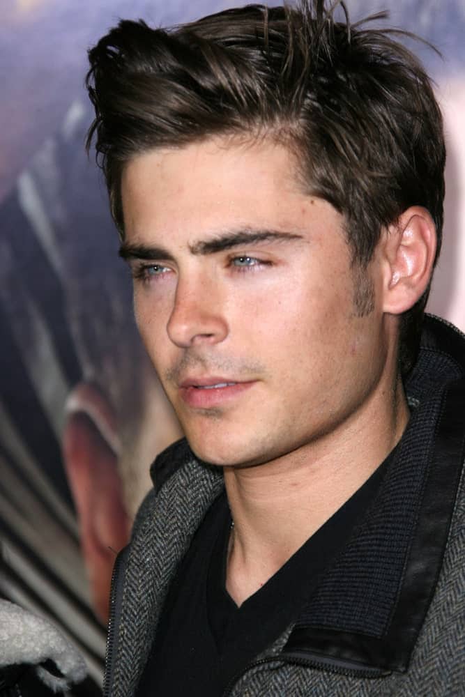 Zac Efron with a stylish hairstyle, attending the premiere of "Get Him To The Greek" in Los Angeles, California on May 25, 2010.