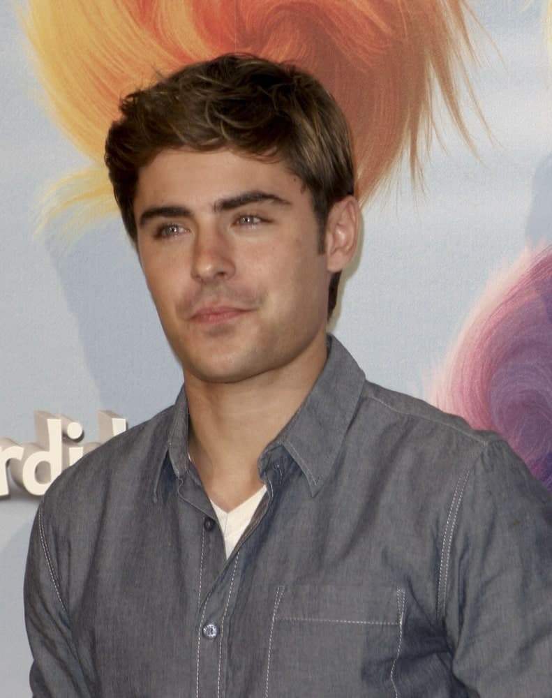 Zac Efron on March 8, 2012 in Madrid during the presentation of the movie "The Lorax".